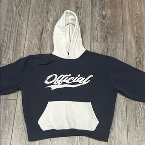 BooHooMan Official Navy and White Men's Hoodie